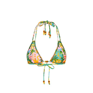 Halter Bralette Bikini Top - Sunlit Spritz