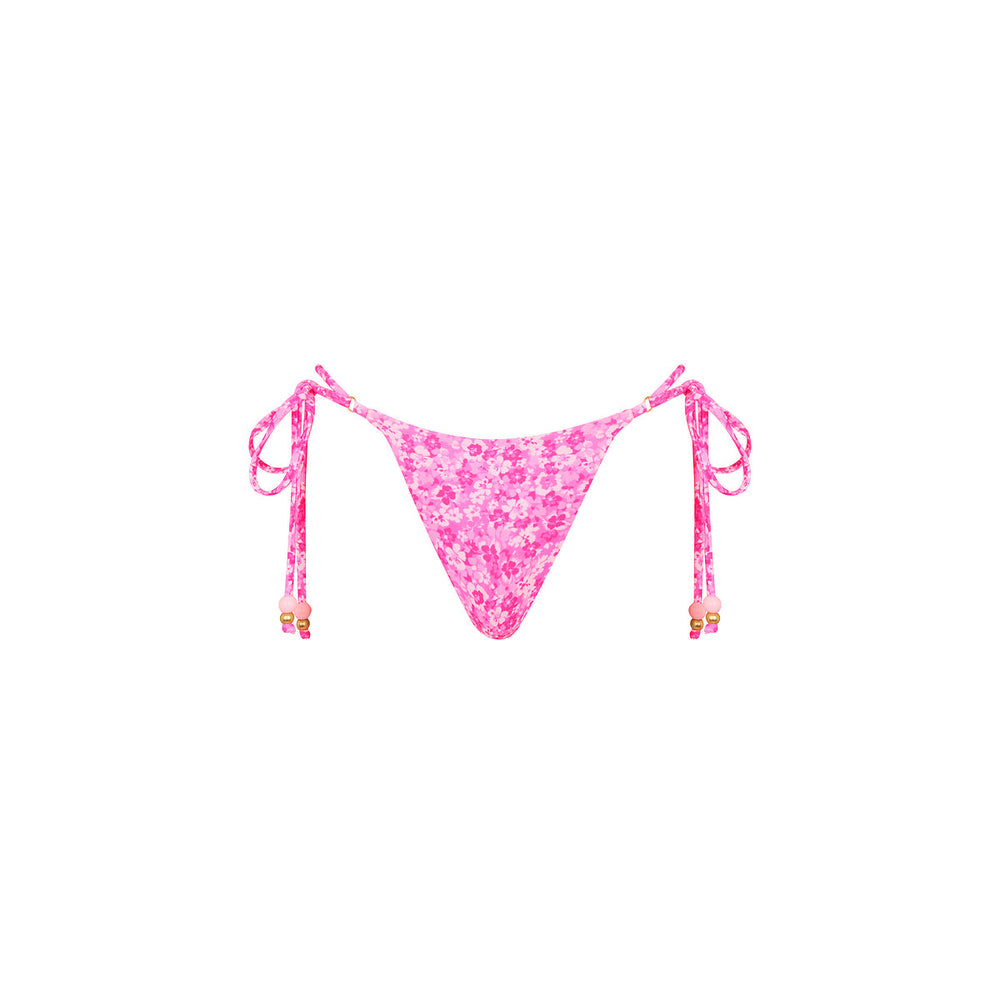 Thong Tie Side Bikini Bottom - Berry Burst