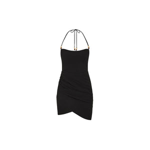 Ruched Side Mini Dress - Twilight Black