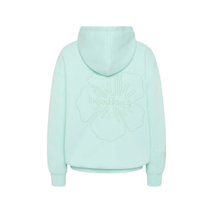 Embroidered Drawstring Hoodie - Jelly Mint