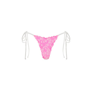 Lettuce Edge Thong Tie Bikini Bottom - Sugar Sprinkle