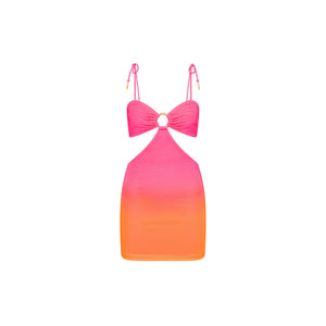 Ring Cut Out Mini Dress - Tropical Heatwave