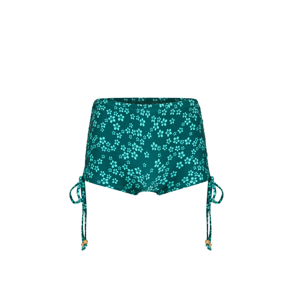 Ruched Tie Cheeky Swim Short - Moonkiss