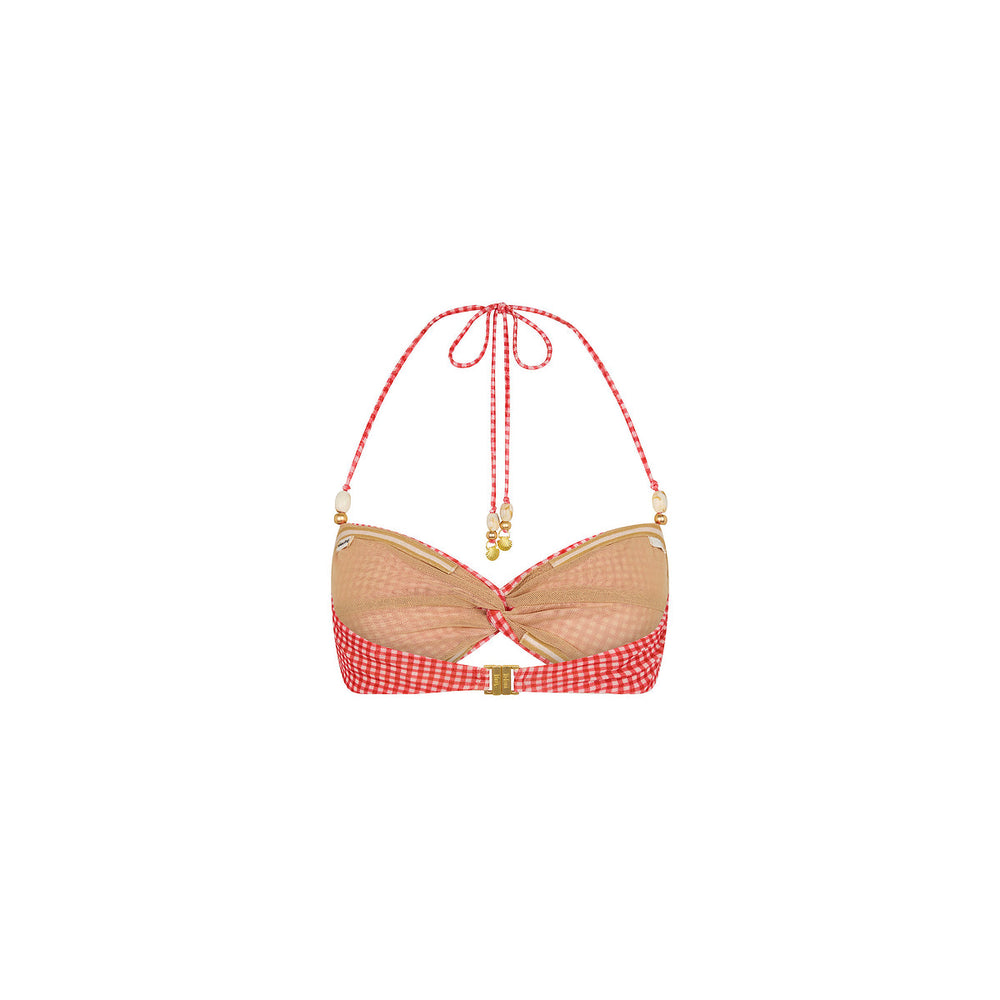 Twist Front Crop Top - Strawberry Siesta