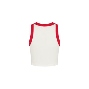 Printed Crop Bind Tank - Sugar Spritz
