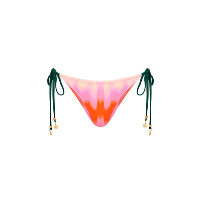 Full Coverage Tie Bikini Bottom - Strawberry Vanilla