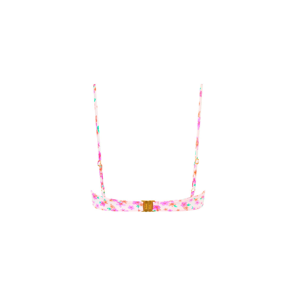 Slim Underwire Bra Bikini Top - Flamingo Flora