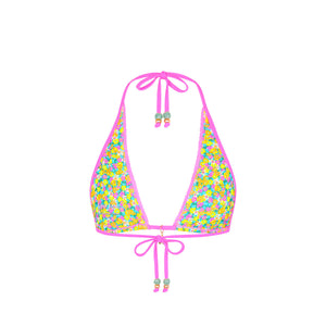 Decorative Bind Halter Bikini Top - Hula Honey
