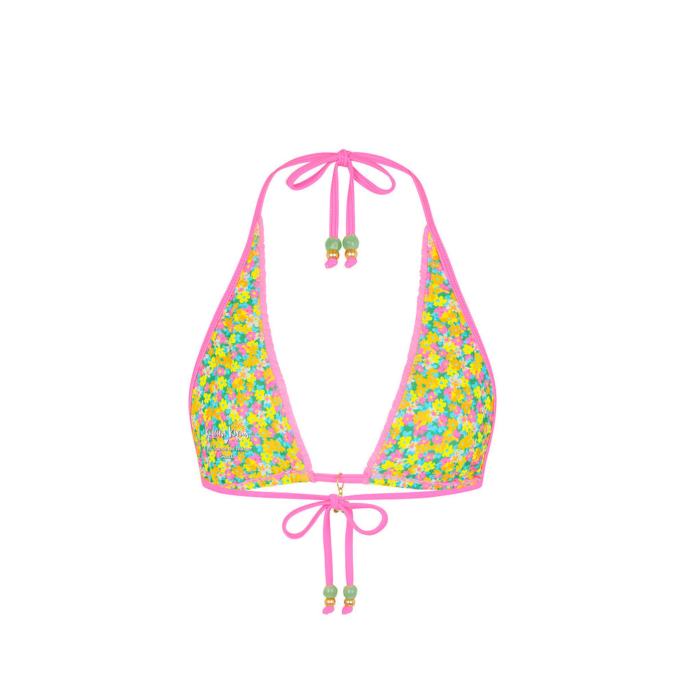 Decorative Bind Halter Bikini Top - Hula Honey