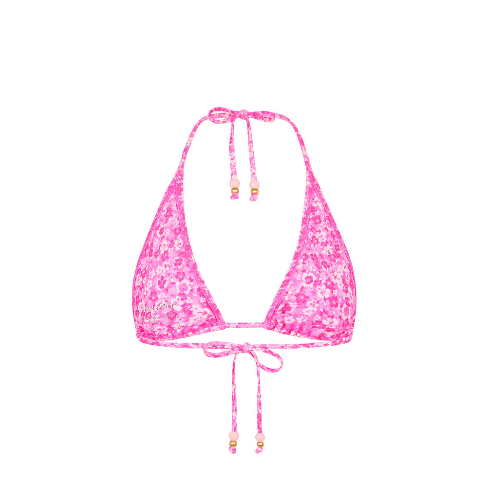 Classic Tie Halter Bikini Top - Berry Burst