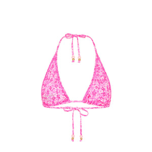 Classic Tie Halter Bikini Top - Berry Burst