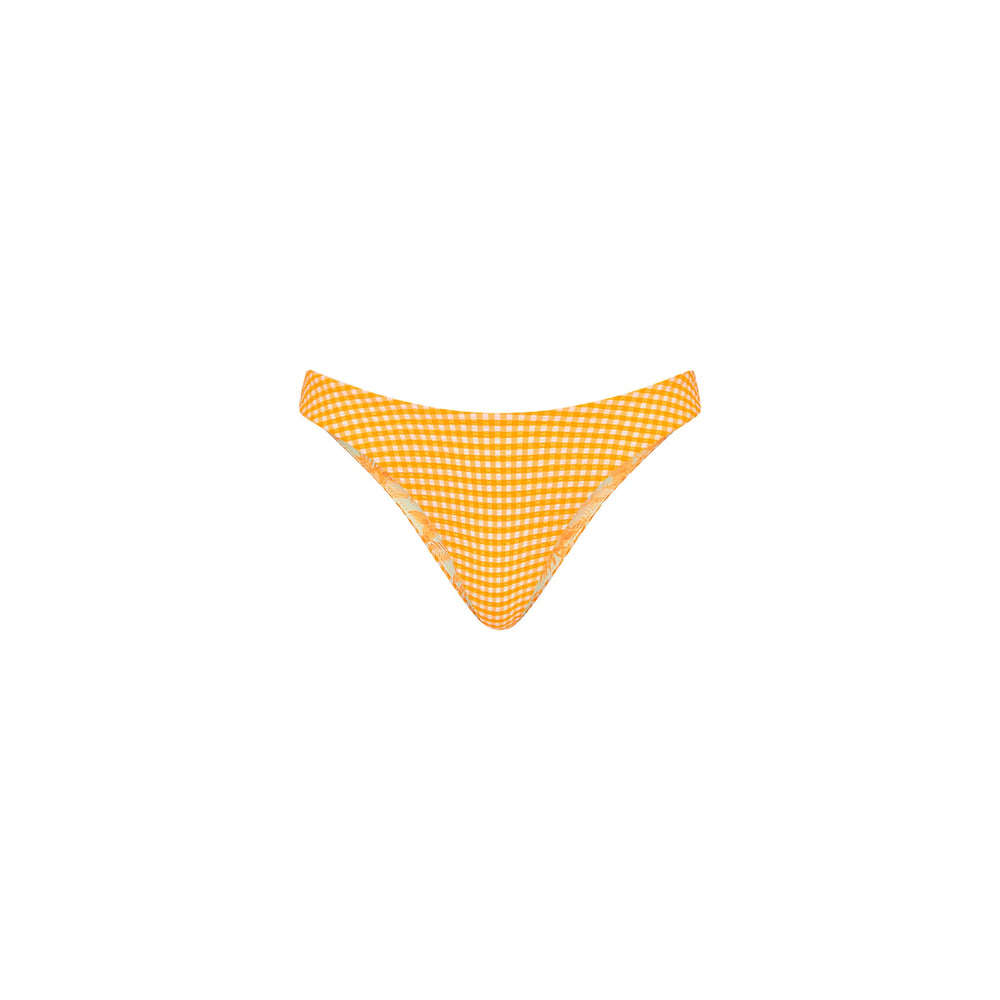 Minimal Full Coverage Bikini Bottom - Orange Cream
