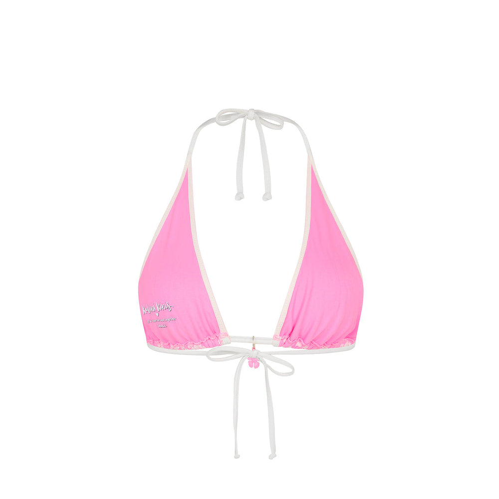Bind Triangle Halter Bikini Top - Sugar Sprinkle
