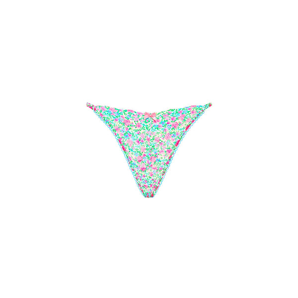 Lace Strappy Thong - Sweet Pea