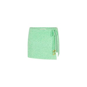 Side Tie Knit Sarong - Sea Glimmer