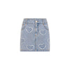 Applique Jean Mini Skirt - Starlit Denim