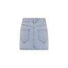 Applique Jean Mini Skirt - Starlit Denim