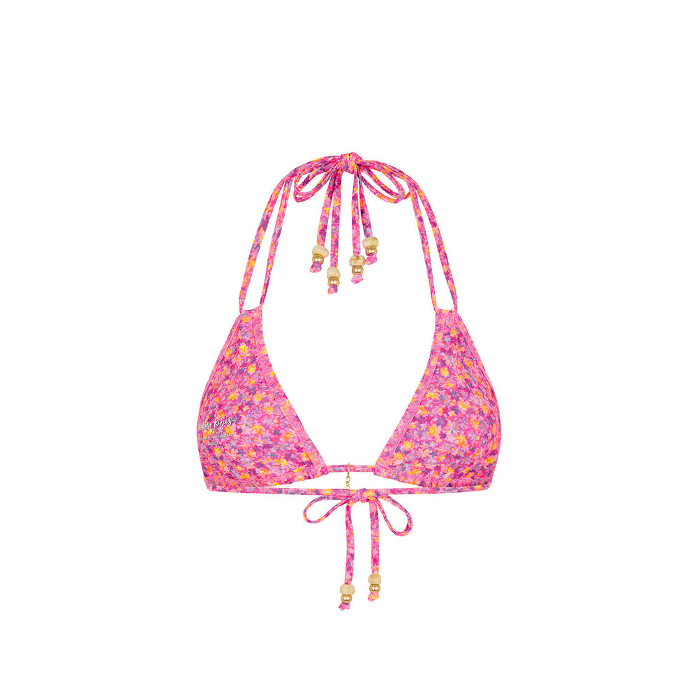 Halter Bralette Bikini Top - Gelato Bloom