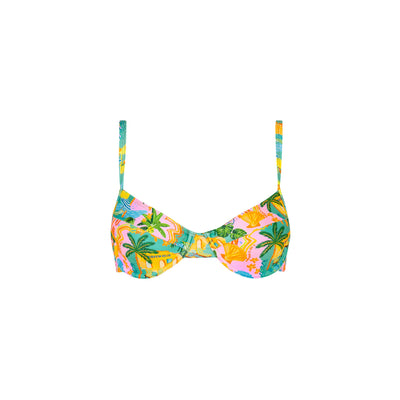Ditzy Underwire Bra Bikini Top - Sunlit Spritz