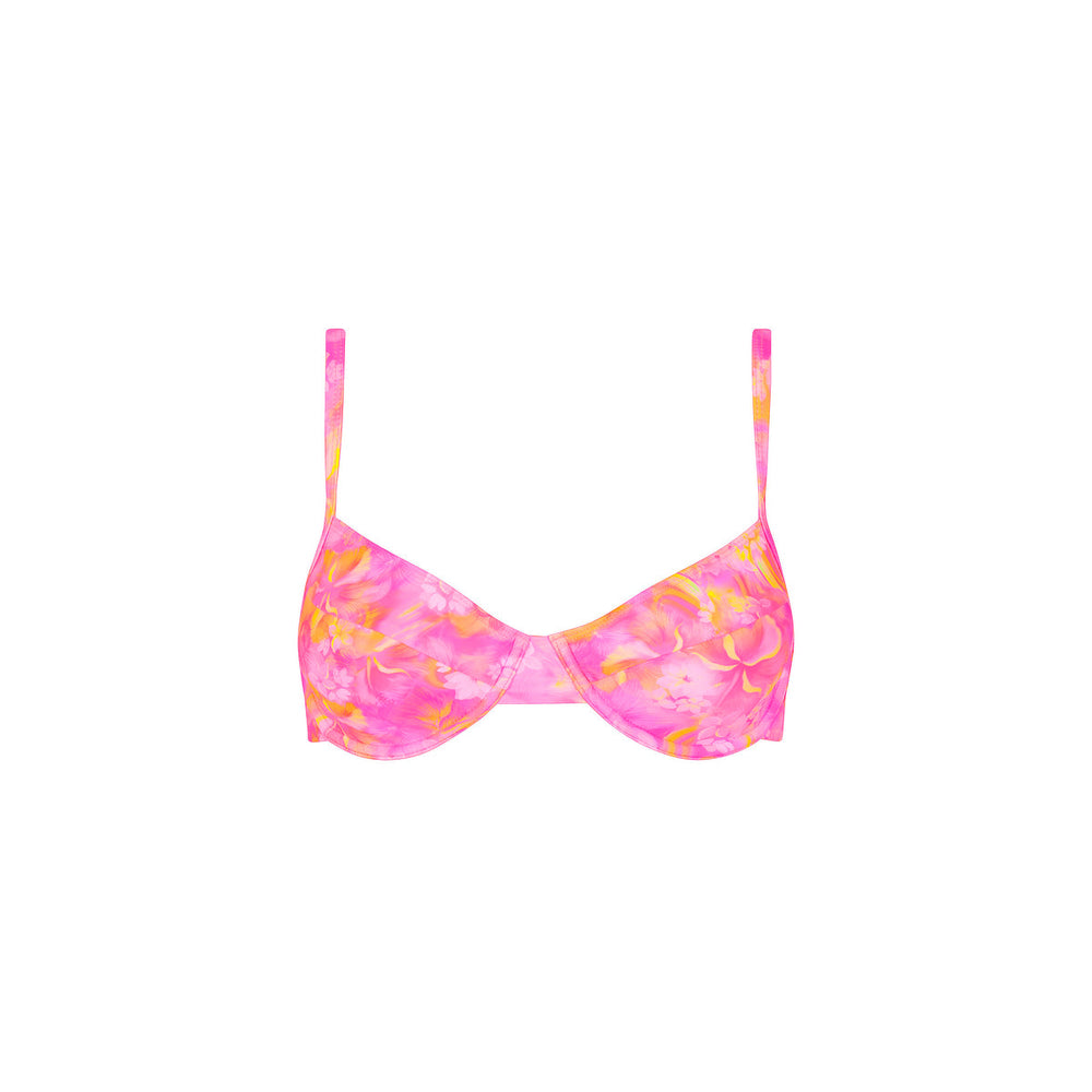 Ditzy Underwire Bra Bikini Top - Petal Pop