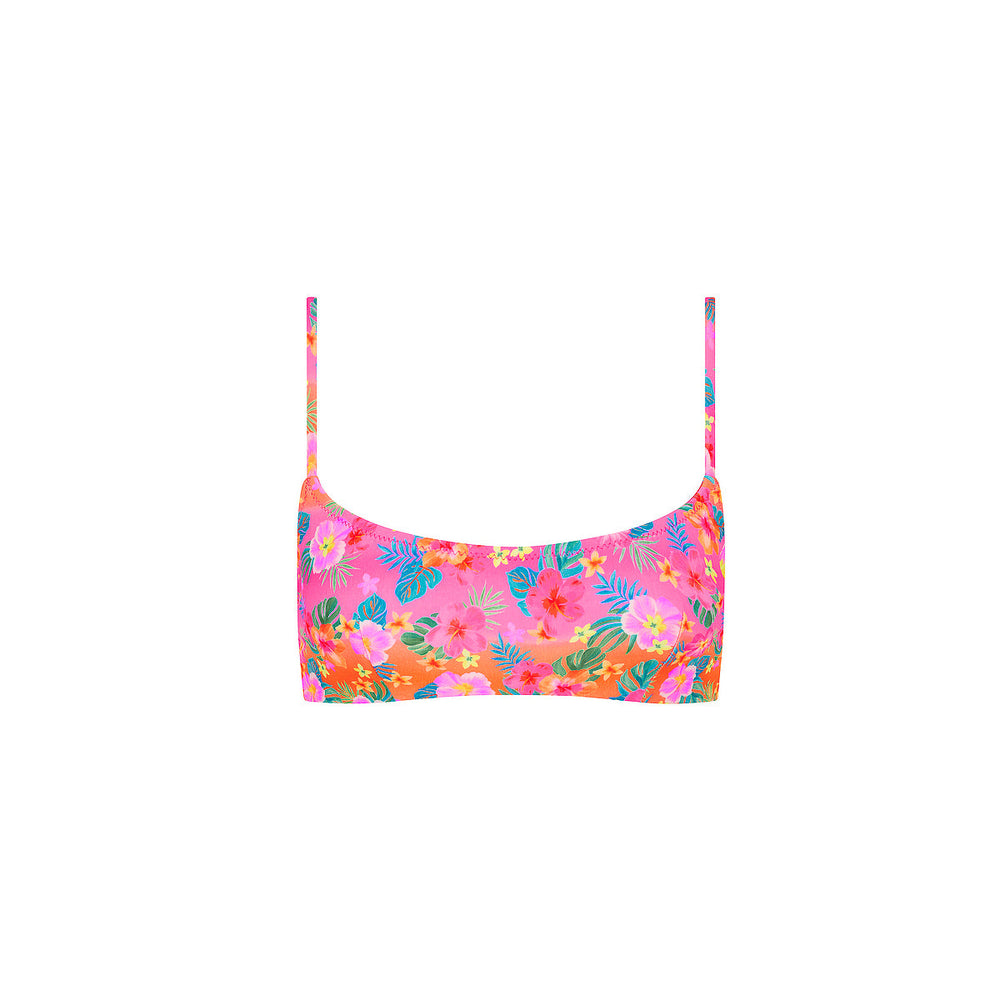 Invisible Underwire Crop Bikini Top - Summer Glow