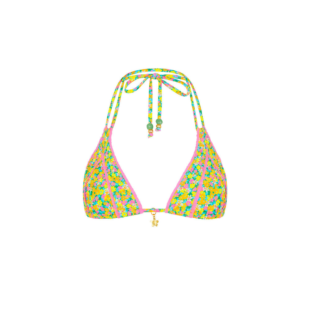 Decorative Panel Halter Bikini Top - Hula Honey