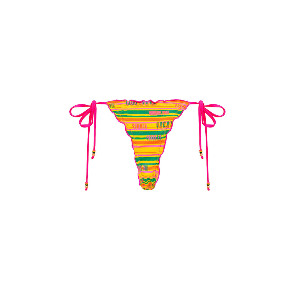Lettuce Edge Thong Tie Bikini Bottom - Sunshine Lover