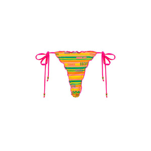 Lettuce Edge Thong Tie Bikini Bottom - Sunshine Lover
