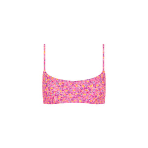 Invisible Underwire Crop Bikini Top - Gelato Bloom