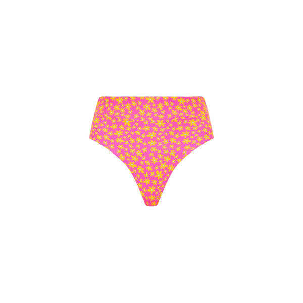 High Hip Cheeky Bikini Bottom - Berry Blush