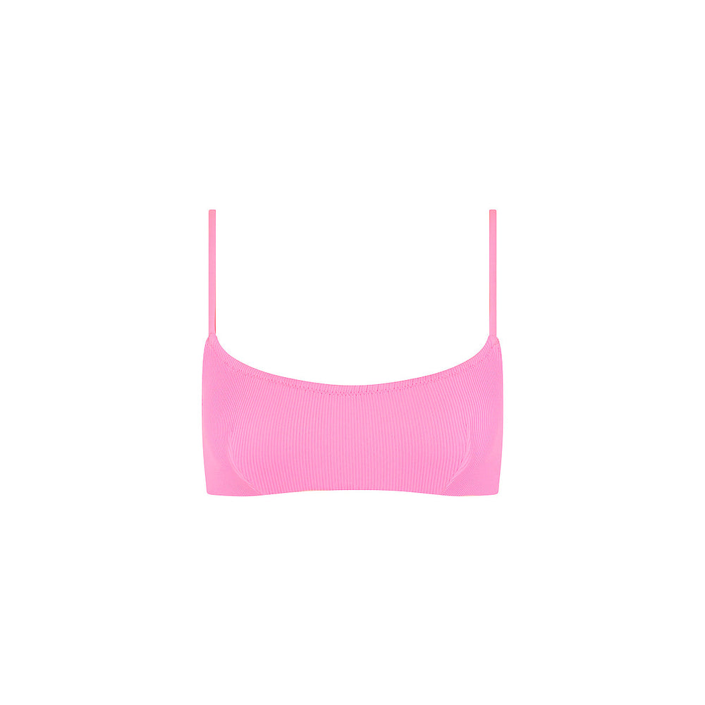 Invisible Underwire Crop Bikini Top - Fairy Floss