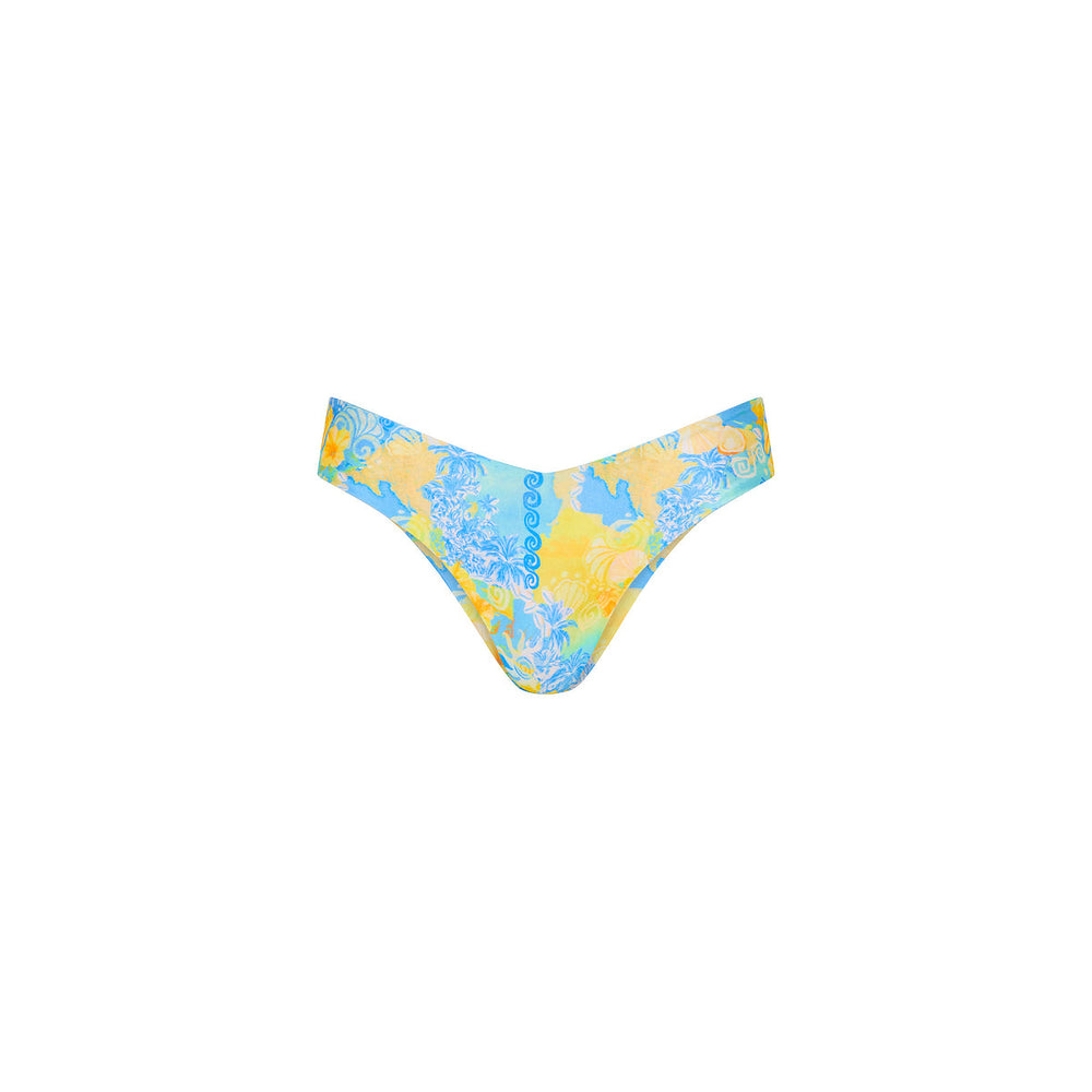 Cheeky V Bikini Bottom - Limoncello Lagoon