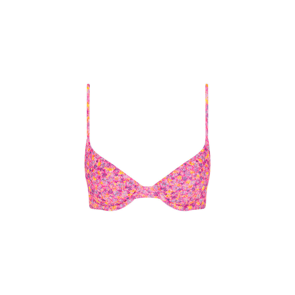 Slim Underwire Bra Bikini Top - Gelato Bloom