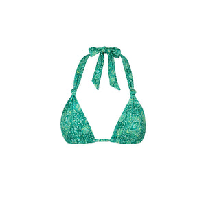 Soft Knot Halter Bikini Top - Emerald Aura