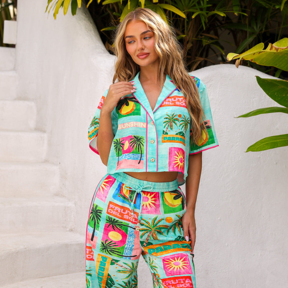 Short Sleeve Summer Shirt - Ocean Honey