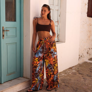 Drawstring Resort Pants - Frangipani Fizz