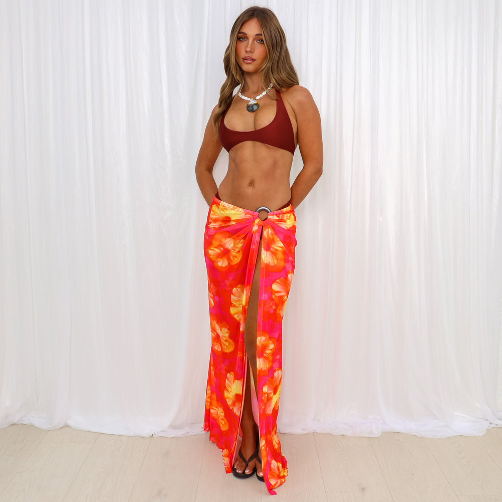 Split Mesh Maxi Skirt - Samba Baby