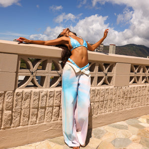 Straight Leg Printed Jean - Salt Breeze