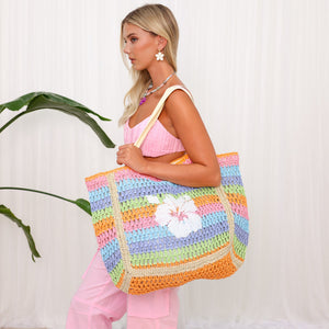 Straw Beach Tote Bag - Seaside Dreamer