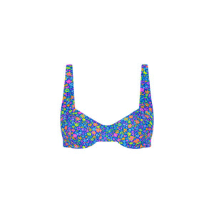 Underwire Bralette Bikini Top - Electric Bloom