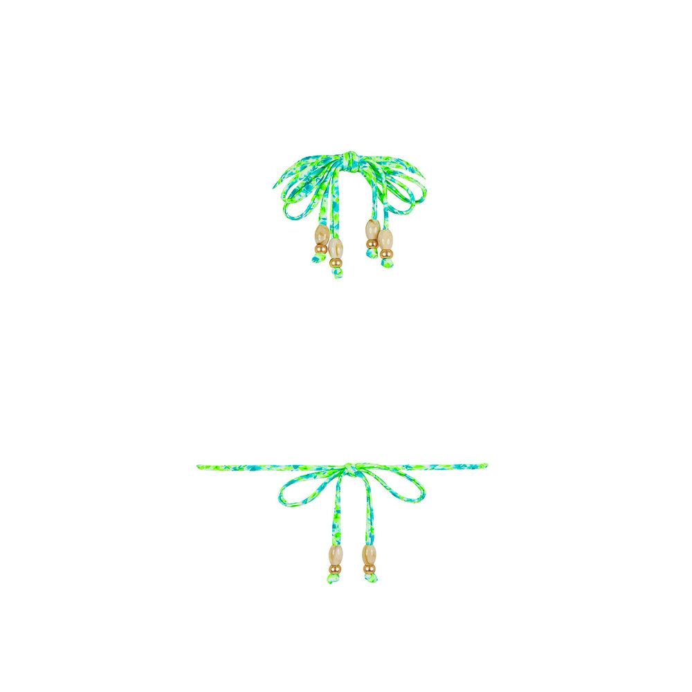Halter Bralette Bikini Top - Apple Blossom