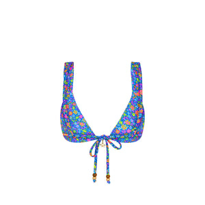 Slide Bralette Bikini Top - Electric Bloom
