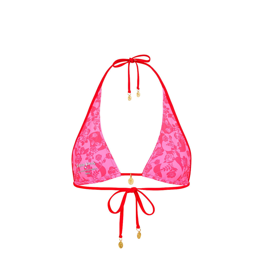 Bind Tie Halter Bikini Top - Hearts Collide