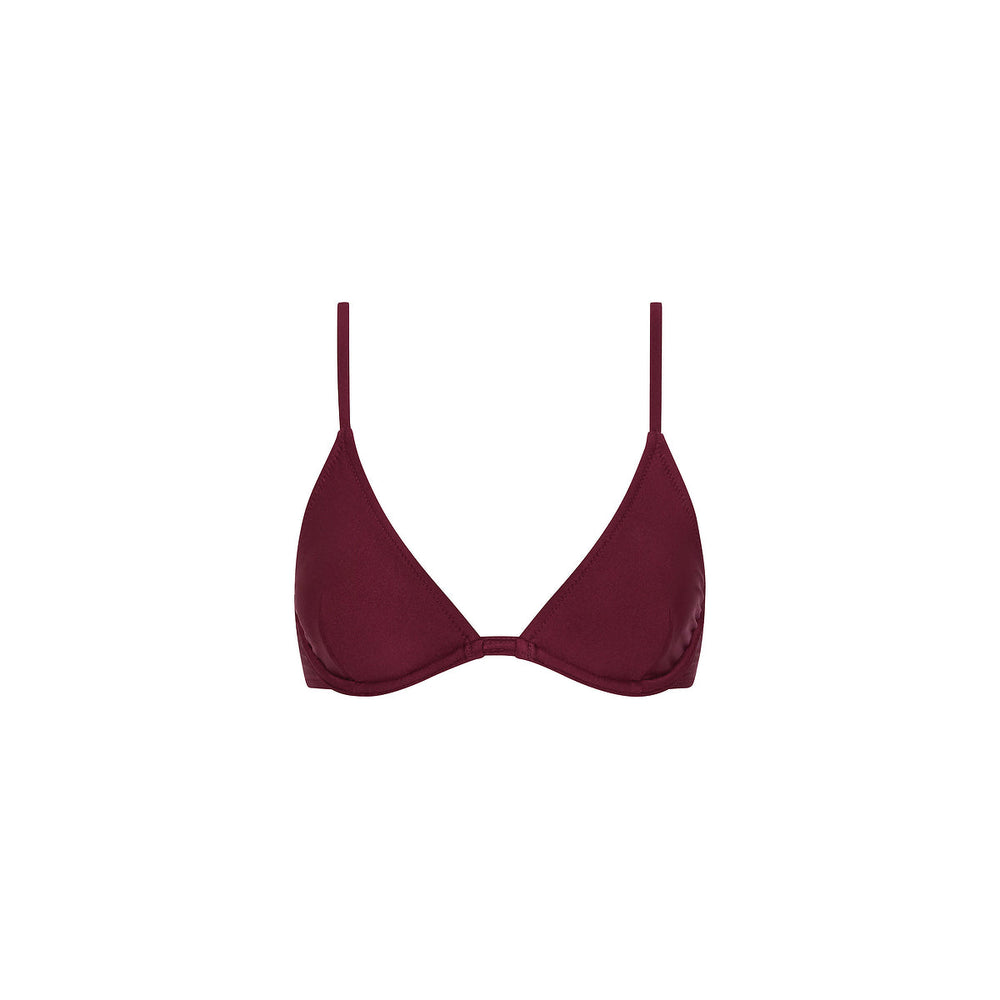 Underwire Triangle B-C Cup Bikini Top - Sangria