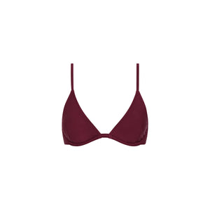 Underwire Triangle B-C Cup Bikini Top - Sangria