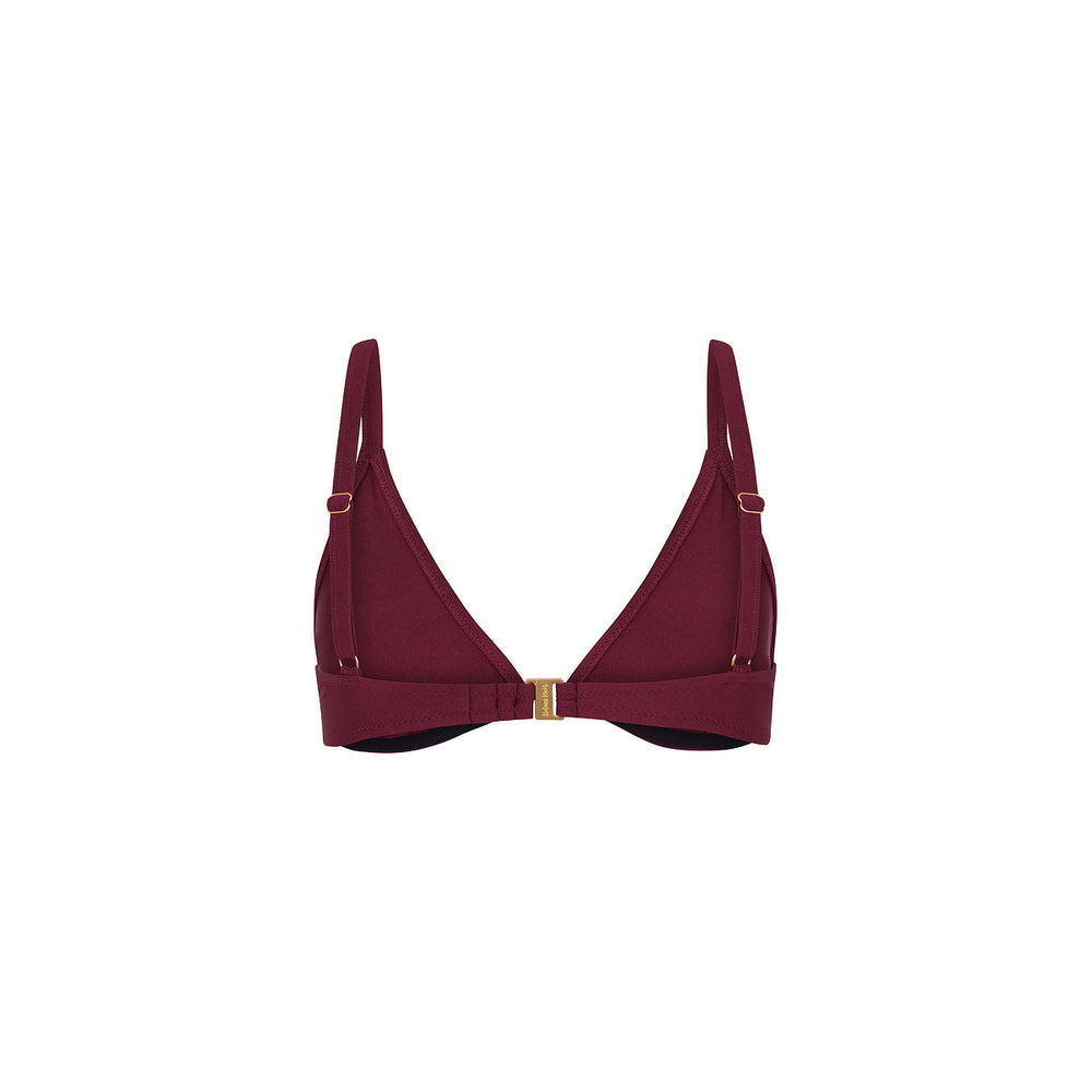 Underwire Triangle D+ Cup Bikini Top - Sangria