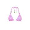 Decorative Panel Halter Bikini Top - Lilac Love