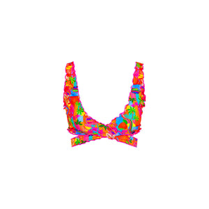 Lettuce Edge Wrap Bikini Top - Havana Haven