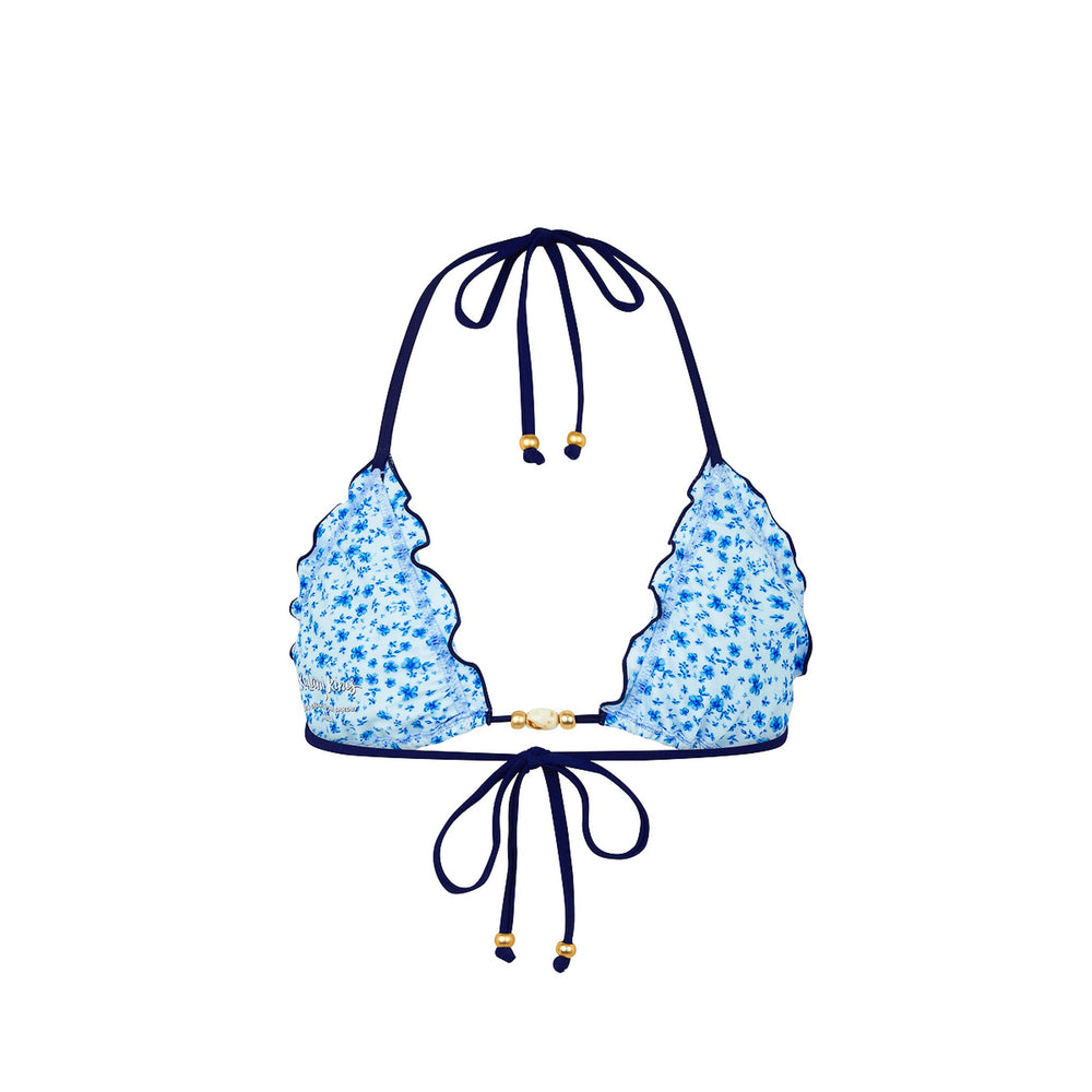 Lettuce Edge Bralette Bikini Top - Dream Flower