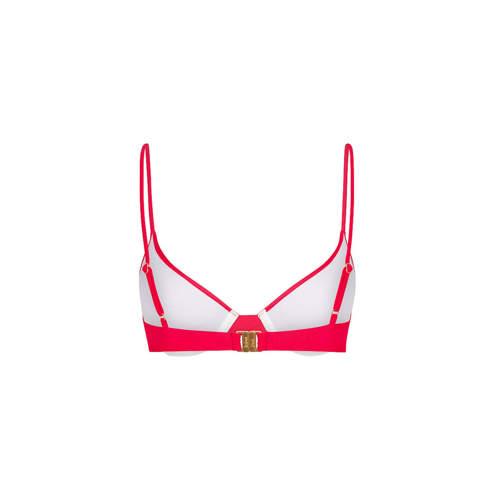 Slim Underwire Bra Bikini Top - Cherry Crush